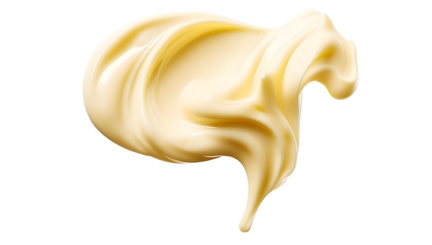 Mayonnaise drop isolated on transparent or white background