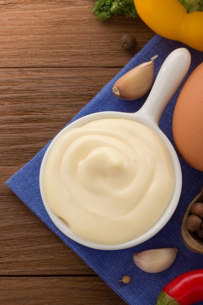 Mayonnaise sauce in bowl