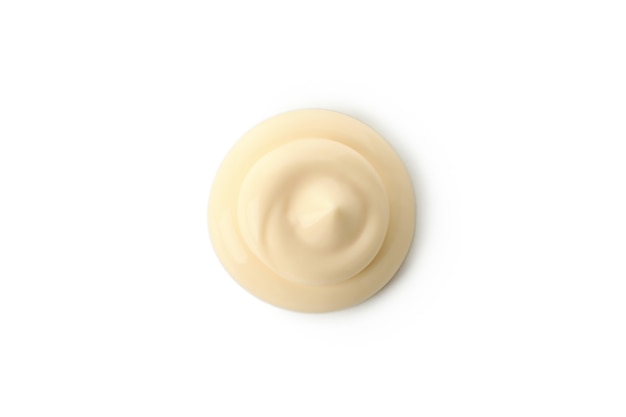 Mayonnaise sauce swirl isolated on white background