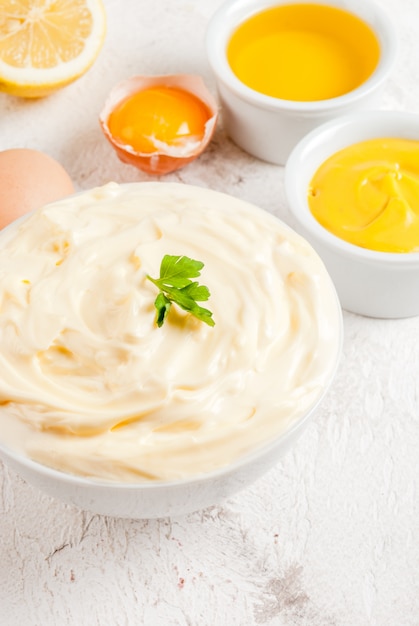 Mayonnaise with ingredients