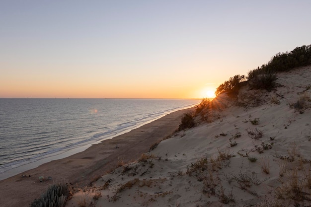 Spiaggia di mazagon nella provincia di huelva spagna una delle spiagge più belle della spagna