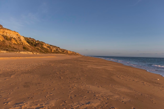 Mazagon beach in the province of Huelva Spain One of the most beautiful beaches in Spain