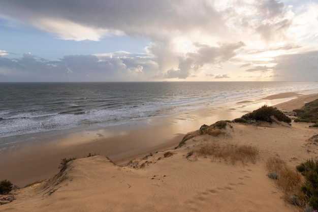 Mazagon strand in de provincie Huelva Spanje Een van de mooiste stranden van Spanje