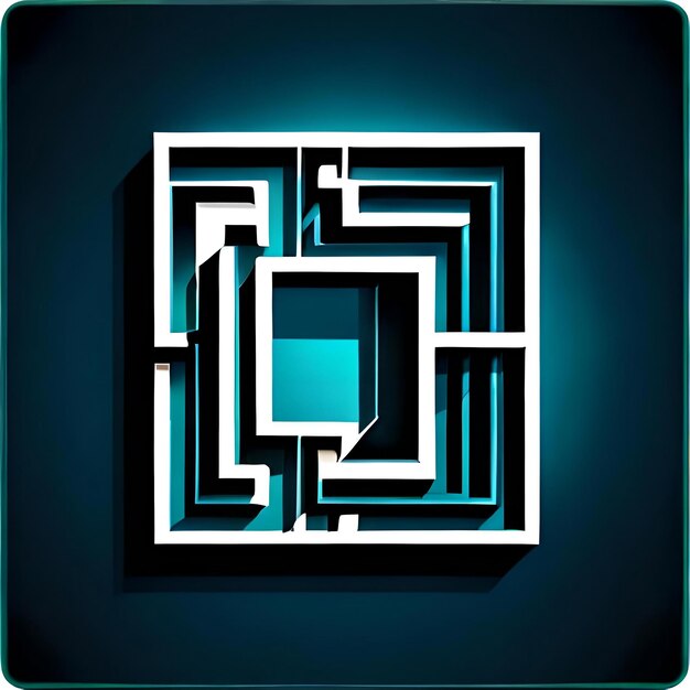 A maze in a square shape