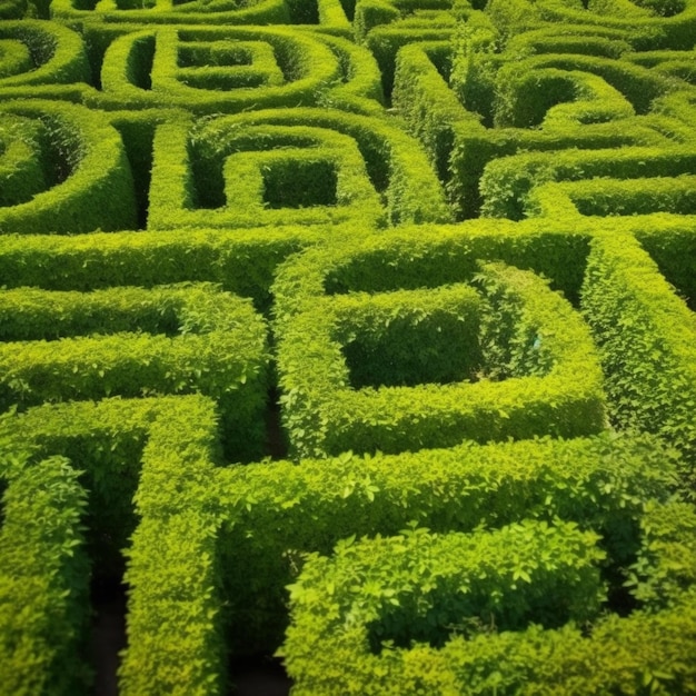 A maze with the numbers 2 and 2 in the middle