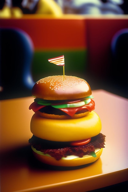 Foto mcfuture burger ai gegenereerd