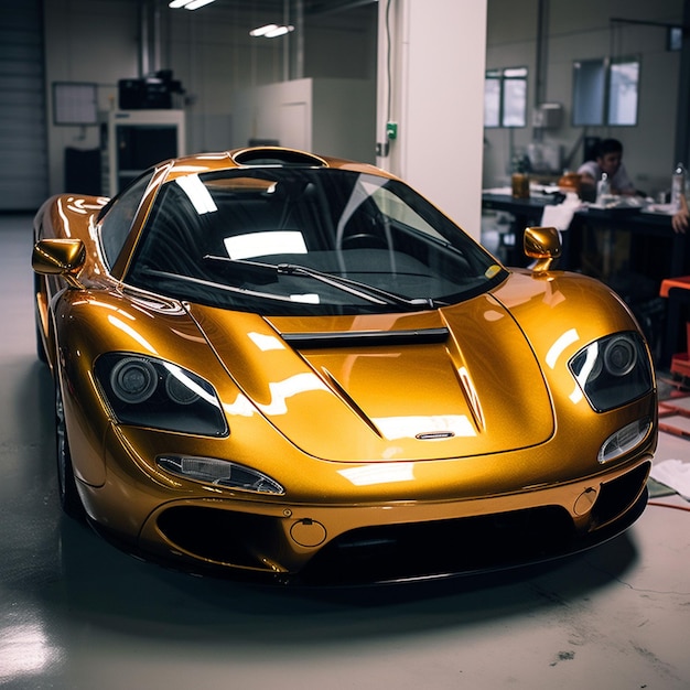 Photo mclaren f1 classic supercar arriving to an annual concours of elegance event held