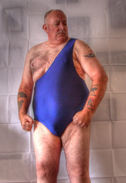 me in blue leotard