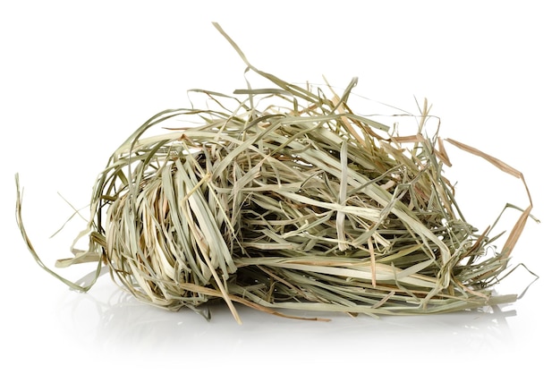 Meadow hay isolated on a white background