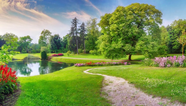 Foto la delizia del prato un parco tranquillo