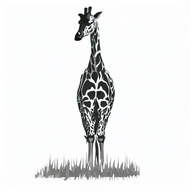 Meadow's monochrome Marvel Giraffe generatieve AI