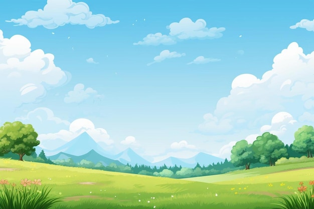 Meadow and sky background