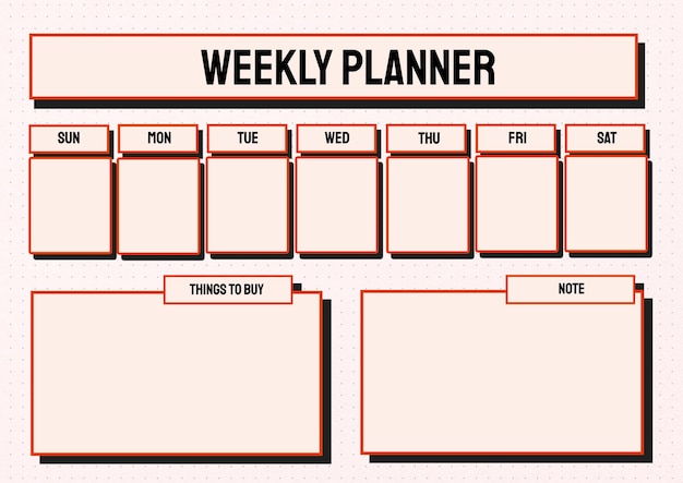 meal planner template design
