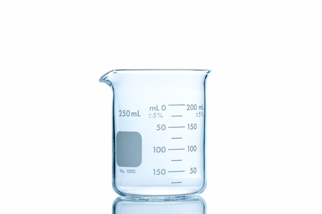 measuring beaker isolated on a white background