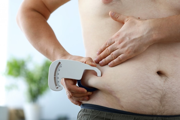 Measuring obese belly