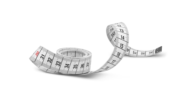 Measuring tape isolated on white background