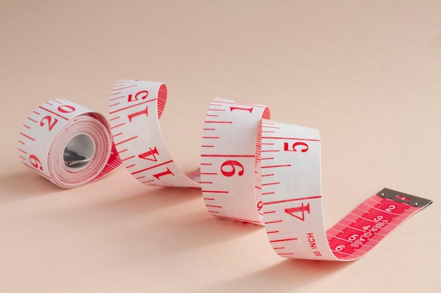 Photo measuring tape still life