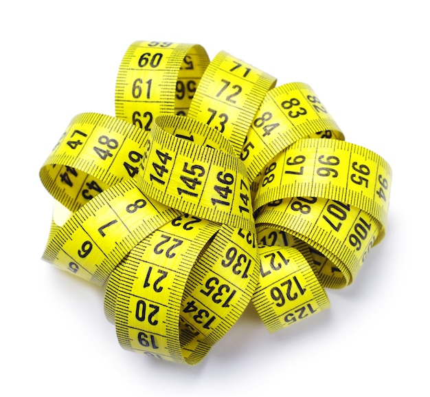 measuring tape of the tailor on white
