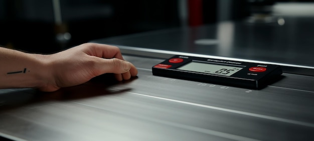 Photo measuring thickness of metal