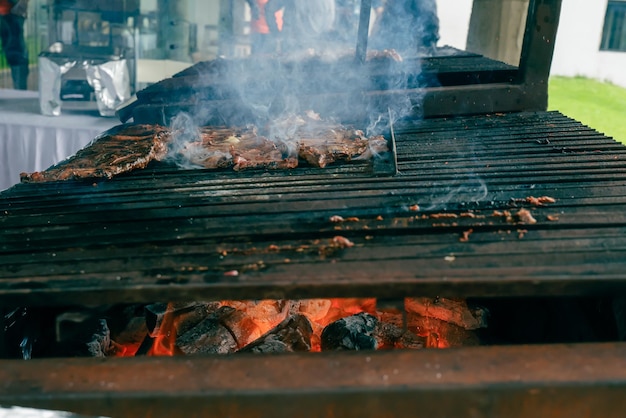 Meat on the grill