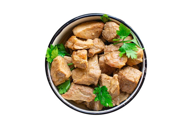 고기 라구 구운 돼지 고기 양고기 또는 칠면조 조림 식품 본질적인 제품 식사 간식 복사 공간 식품