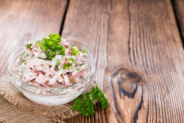 Meat Salad with mayonnaise