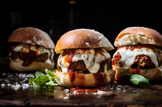 Meatball and Eggplant Parm Sliders