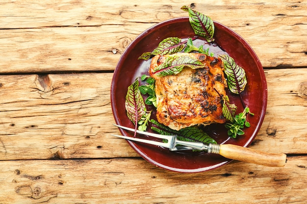 Meatloaf with herbs.