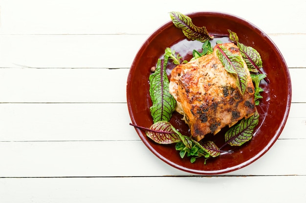 Meatloaf with herbs.