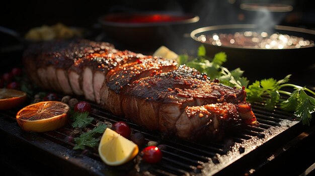 肉のグリルスキーバーベキューの ⁇ 肉のグリル食品