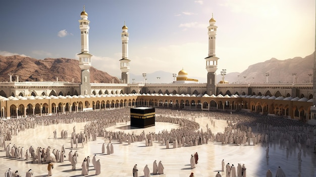 Mecca Illustration for Islamic Background