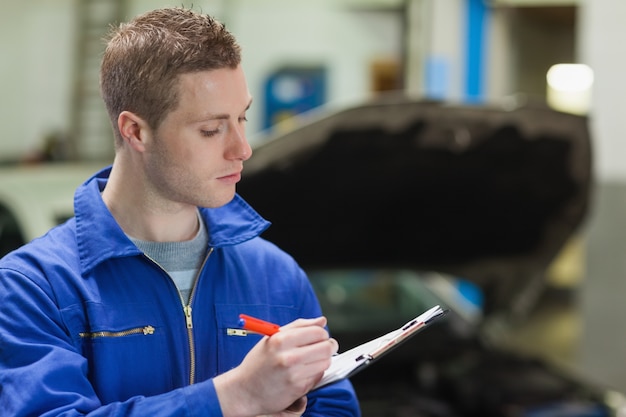 Mechanic schrijven op Klembord