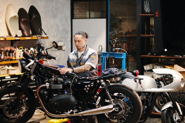 Mechanic working in garage