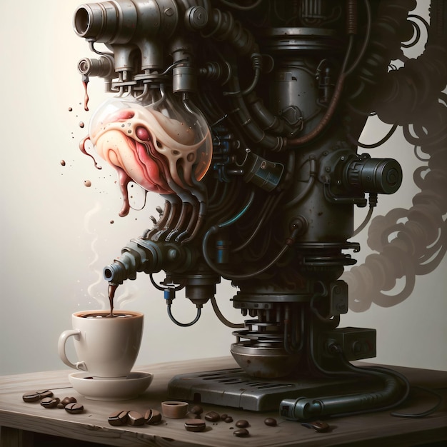 Mechanical coffee machine