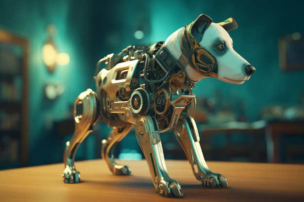 Mechanical dog play Generate Ai