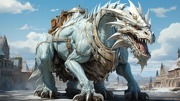 Mechanical Dragon Painting by James Gurney