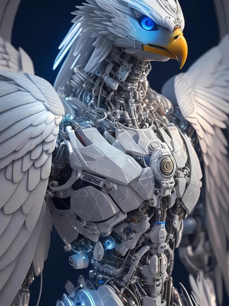 mechanical eagle hybrid cyborg