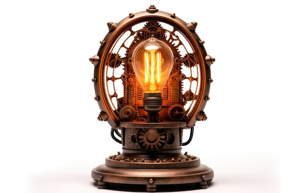 Photo mechanical elegance lamp isolated on transparent background