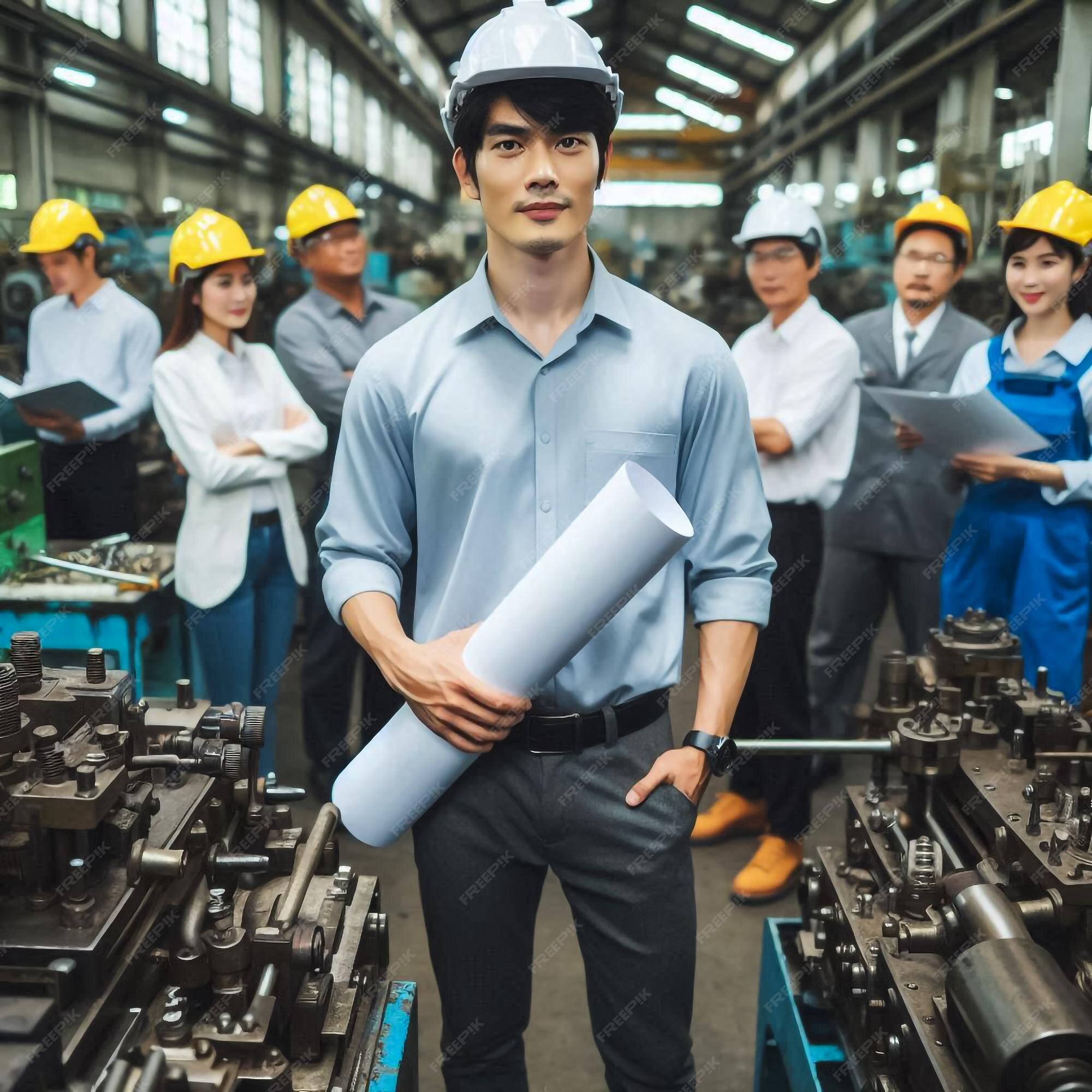 Mechanical Engineer Hd image photo working on site | Premium AI