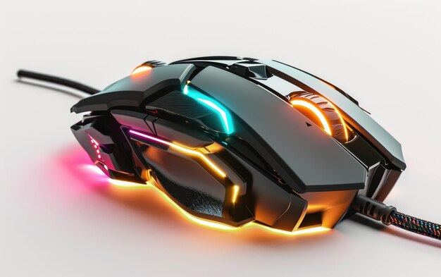 Premium Photo | Mechanical Gaming Mouse On White Background