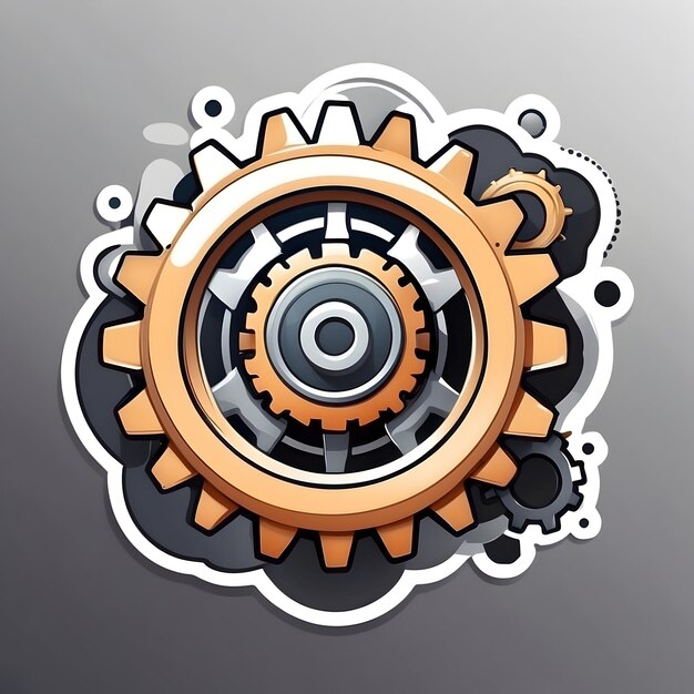 Mechanical gear Cogwheel icon Gear system Industrial machinery Gear mechanism Technical cog En