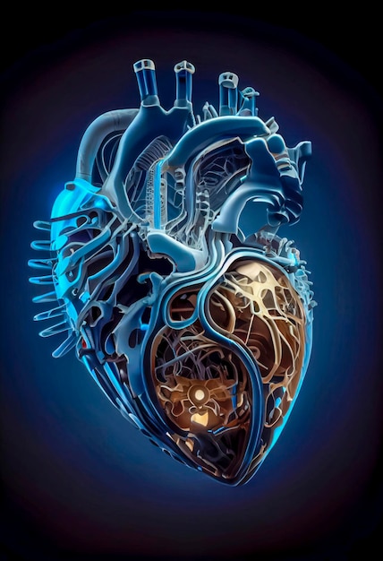 Механическое сердце робота-гуманоида Ia генеративного