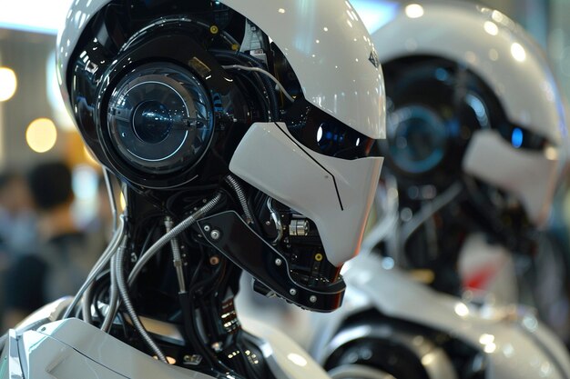 Mechanical marvels Futuristic robots demonstrating generative ai