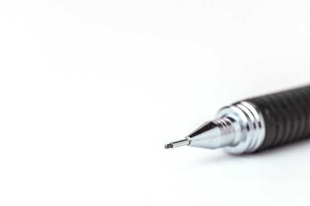 A mechanical pencil on white background