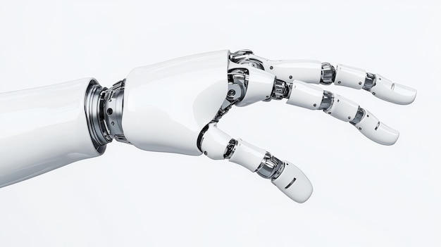 Mechanical Robot Hand Reaching Out