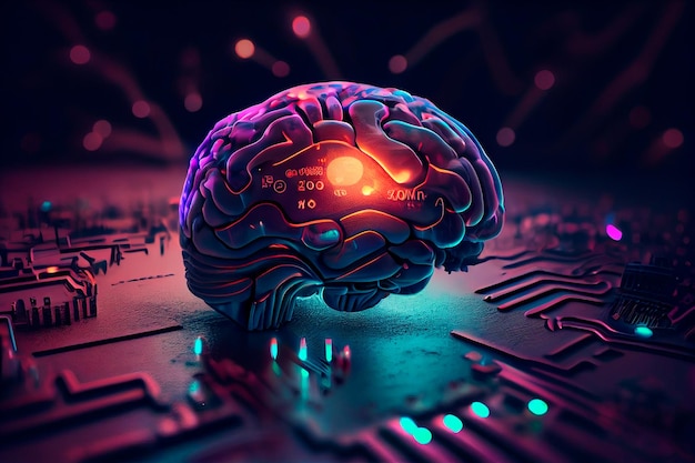 Mechanisch brein op tafel Generatieve AI