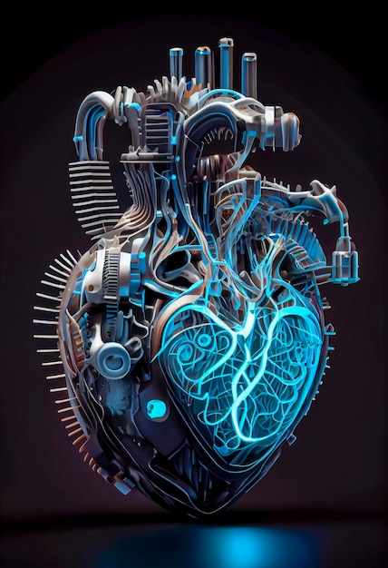 Mechanisch hart robotachtige humanoïde Ia generatief