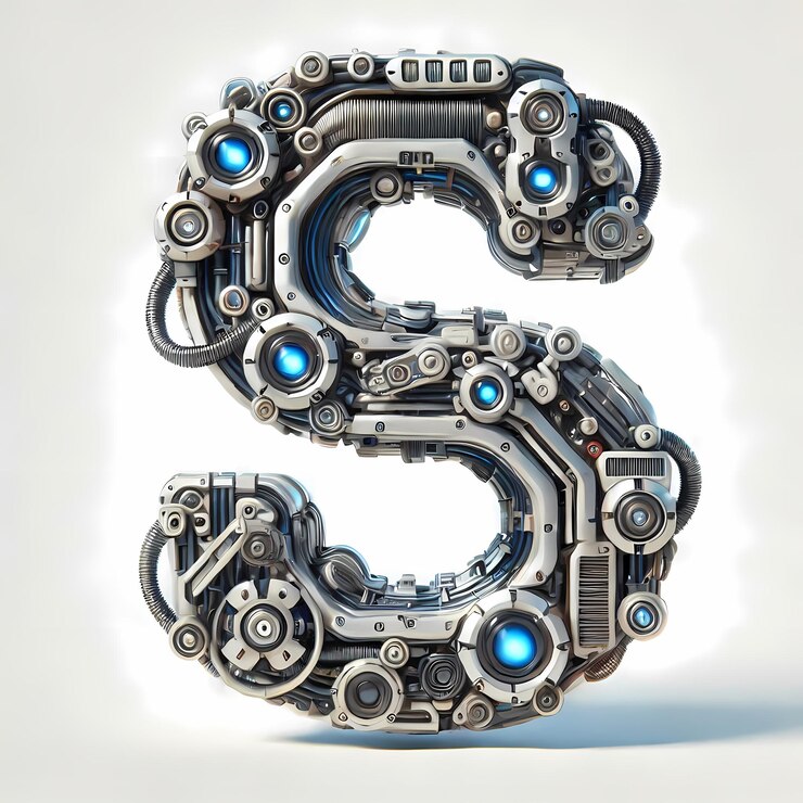 Foto mechanische letter s