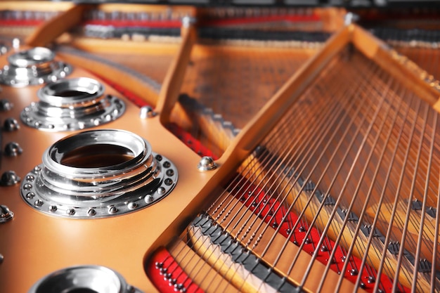 Mechanisme van piano close-up