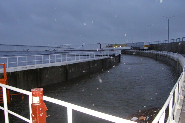 Mechanisms of a complex of protective structures during a flood Flood protection Kronstadt Russia